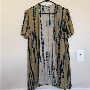 Maurices Beige and Navy Cardigan